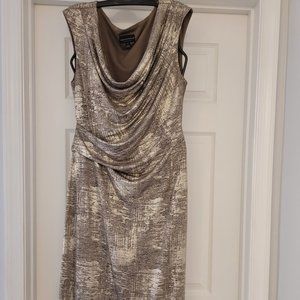Gold mis-length dress